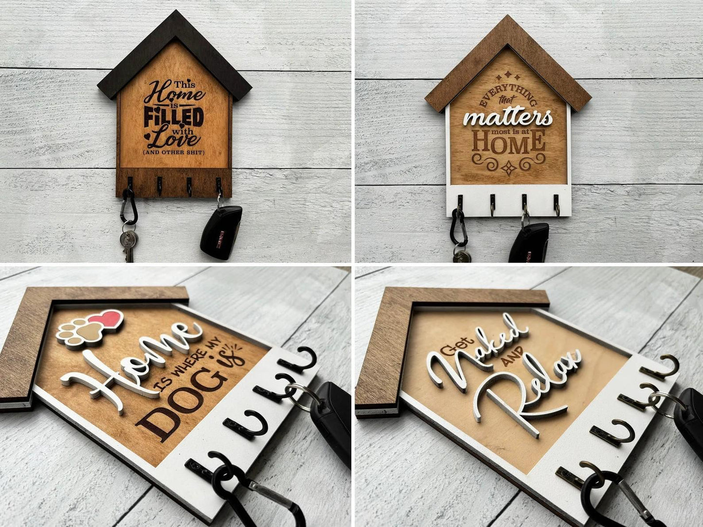 Wall Key Holder – Houseshaped Handcrafted Key Organizer