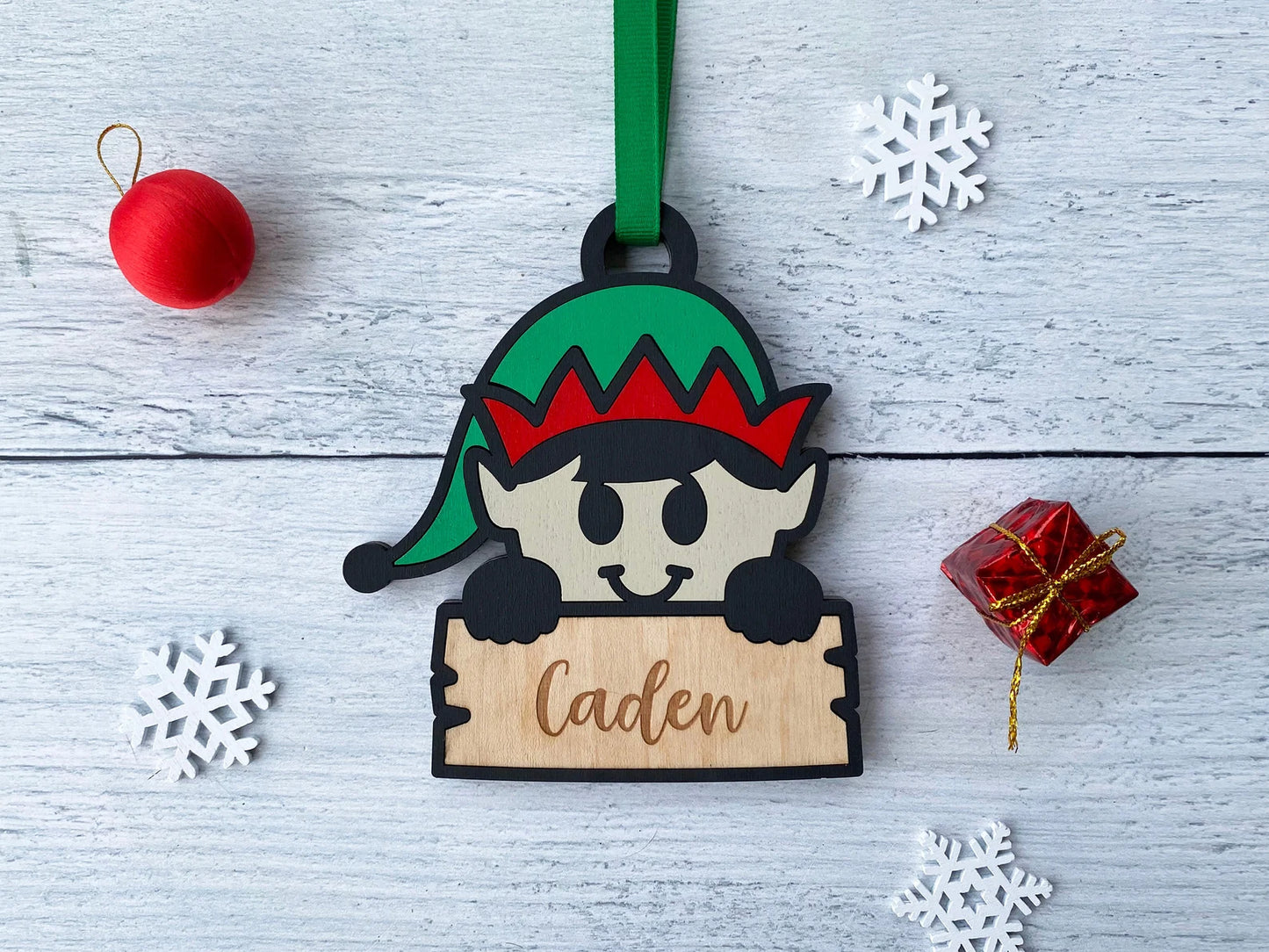 Personalized Cute Christmas Themed Character Ornaments (Multiple Characters), Kids Personalized Christmas Ornament, Christmas Ornament, Unique Ornament