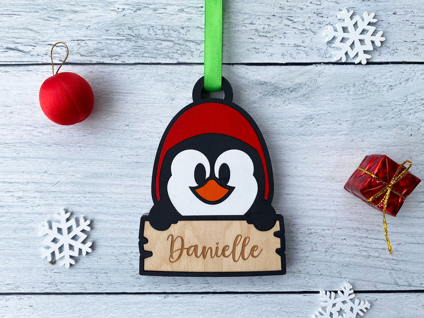 Personalized Cute Christmas Themed Character Ornaments (Multiple Characters), Kids Personalized Christmas Ornament, Christmas Ornament, Unique Ornament