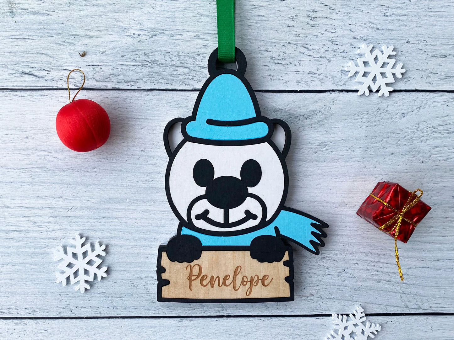 Personalized Cute Christmas Themed Character Ornaments (Multiple Characters), Kids Personalized Christmas Ornament, Christmas Ornament, Unique Ornament
