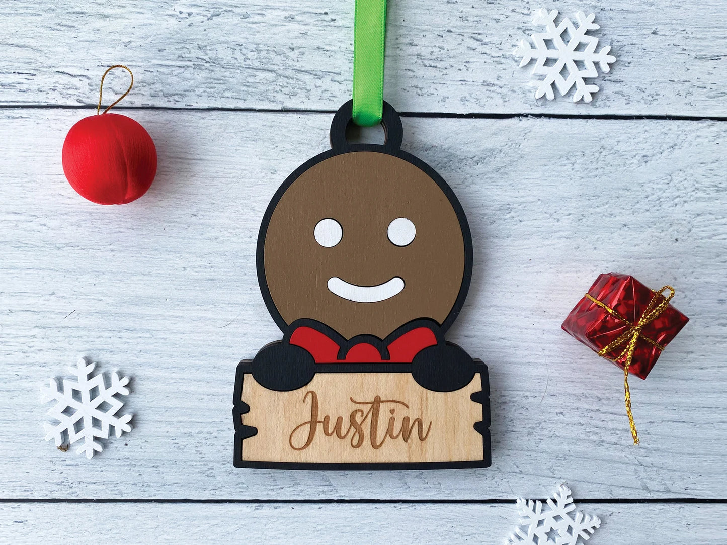 Personalized Cute Christmas Themed Character Ornaments (Multiple Characters), Kids Personalized Christmas Ornament, Christmas Ornament, Unique Ornament