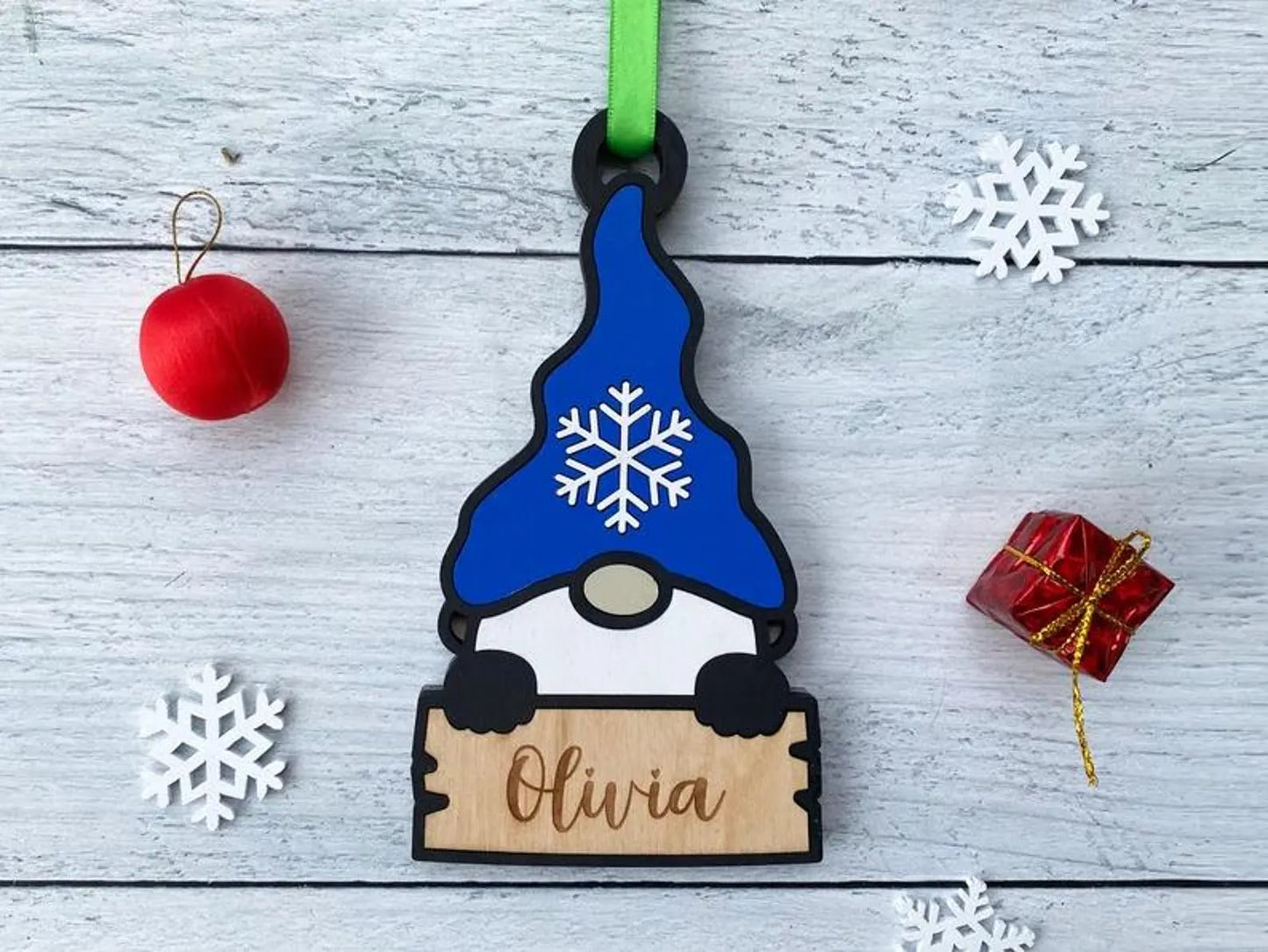 Personalized Cute Christmas Themed Character Ornaments (Multiple Characters), Kids Personalized Christmas Ornament, Christmas Ornament, Unique Ornament