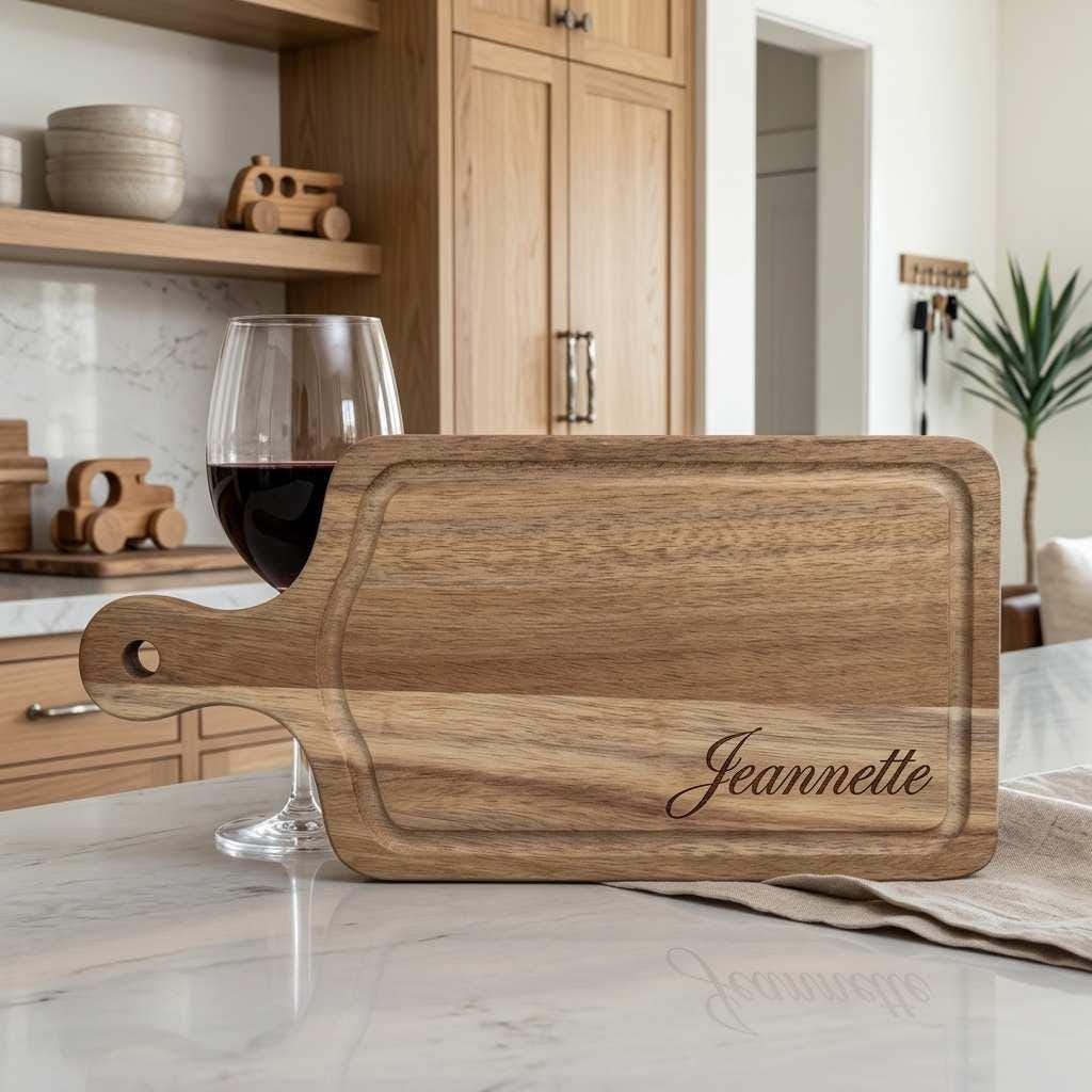 Mini Charcuterie Board – Personalized Wedding Favor with Cheese Knife and Fork Set