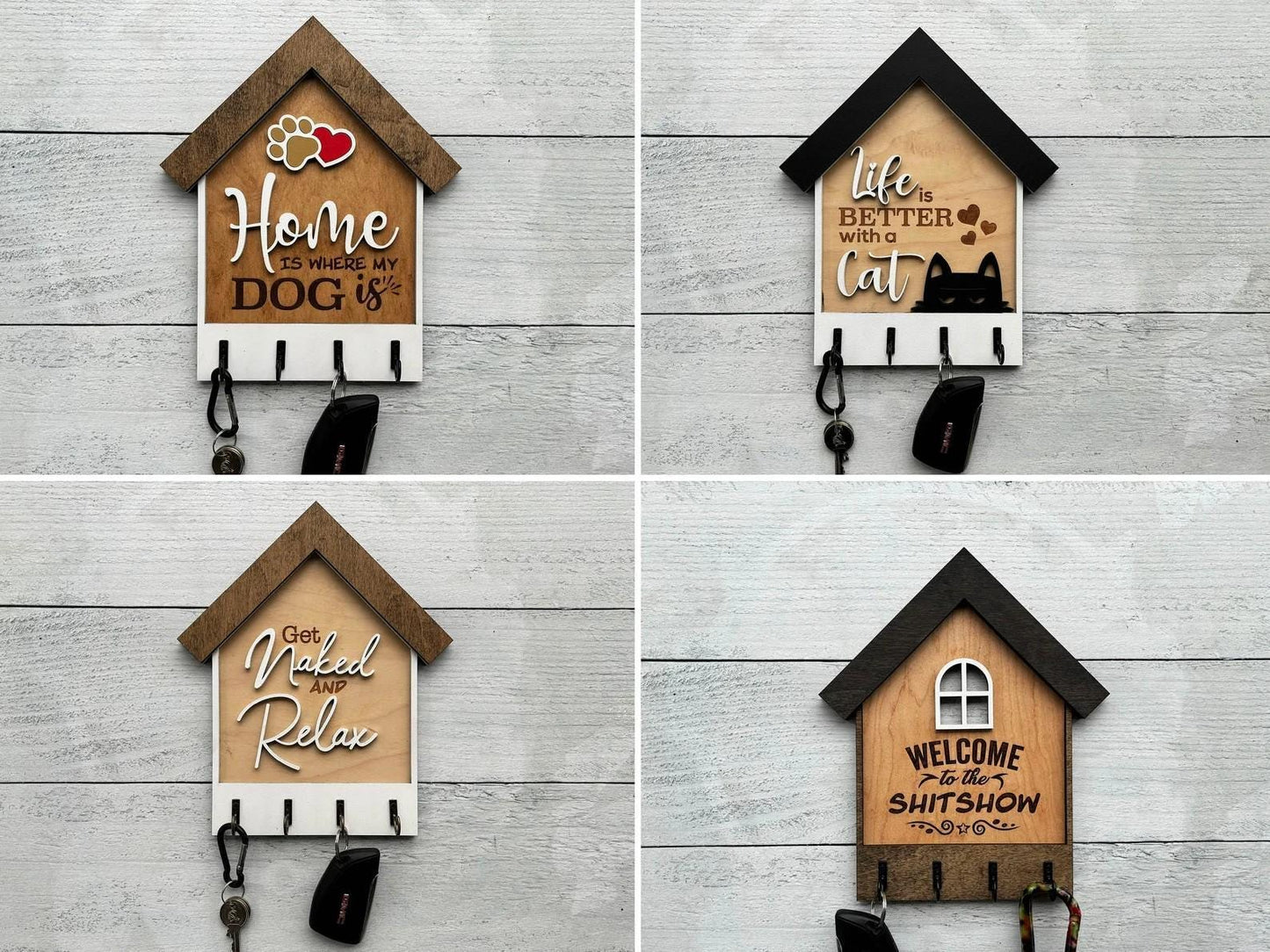 Wall Key Holder – Houseshaped Handcrafted Key Organizer