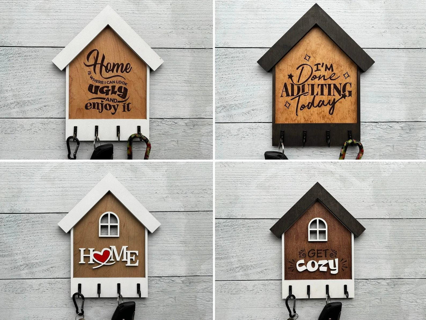 Wall Key Holder – Houseshaped Handcrafted Key Organizer