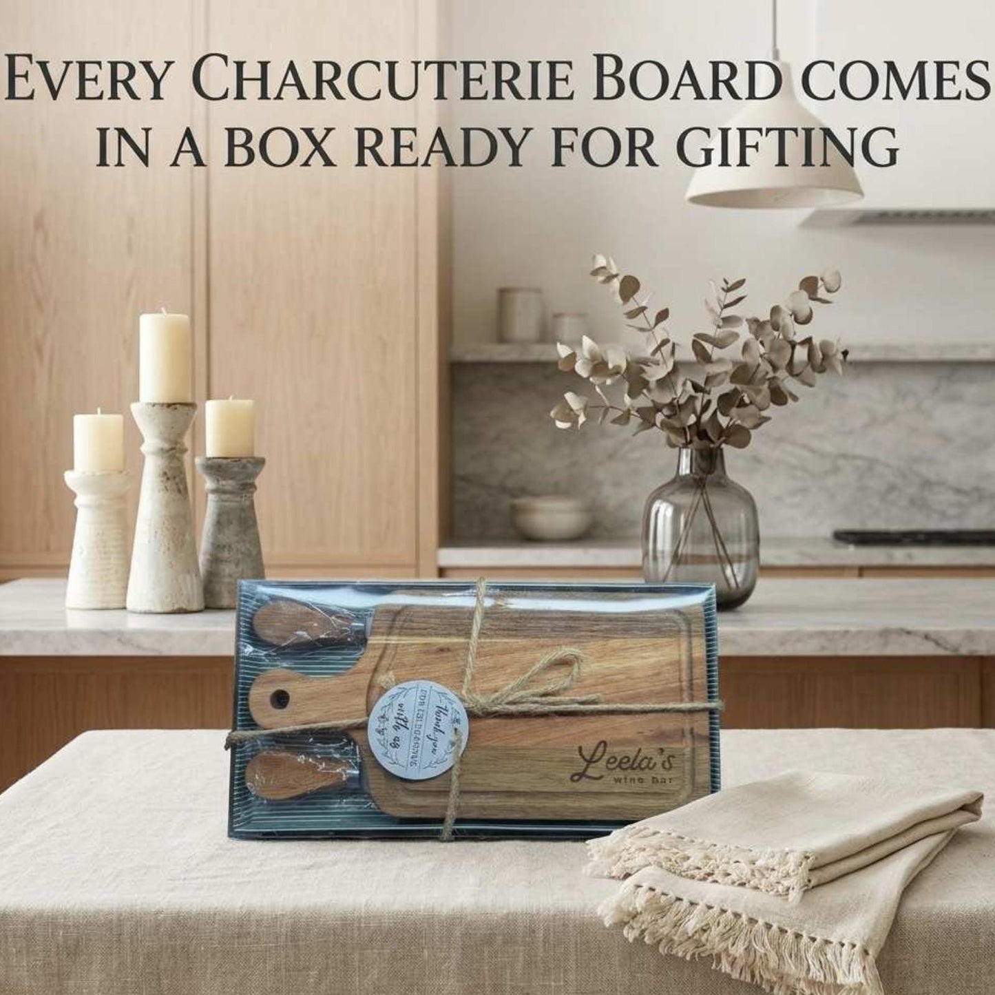 Mini Charcuterie Board – Personalized Wedding Favor with Cheese Knife and Fork Set