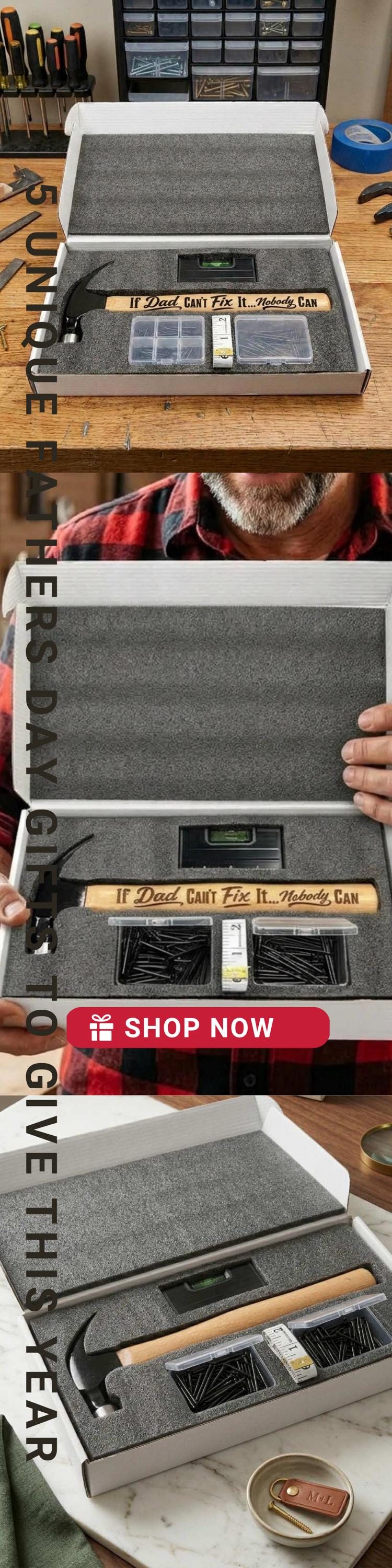 Personalized Hammer Gift Set – Engraved Tool for Dad Grandpa Groomsmen and Handymen