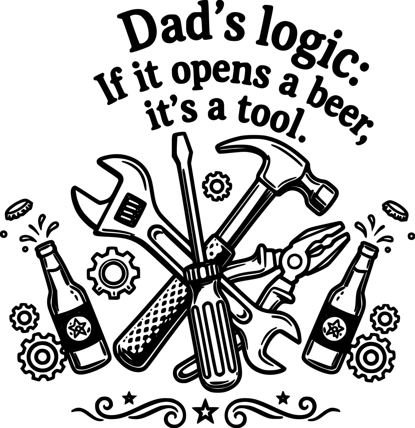 Personalized Magnetic Bottle Opener and Coaster for Dad